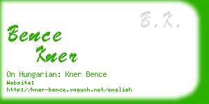 bence kner business card